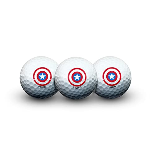 Team Effort Golf Ball Pack of 3 Marvel Captain America