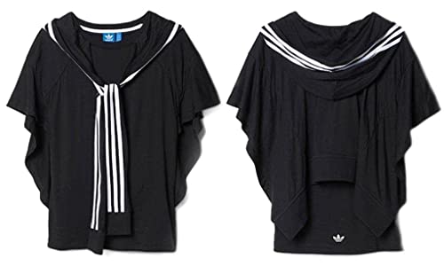 adidas Constructed Hood T-Shirt S19842 : T-shirt Capuche Manches Courtes Femme Noir XS