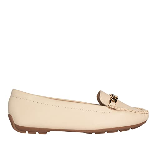 Mocassim Feminino Modare com Detalhe em Corrente Creme - 38