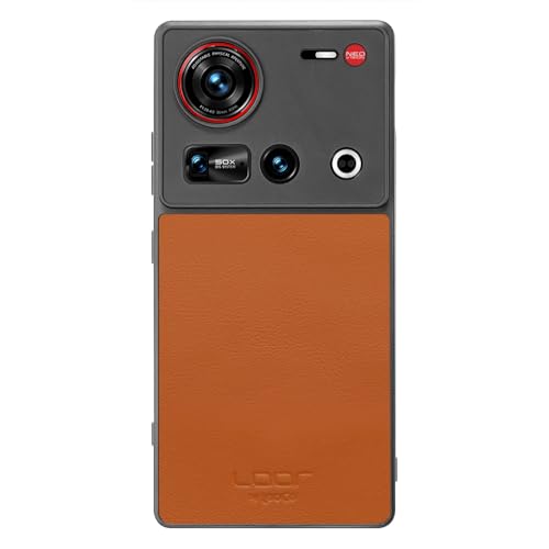 LOOF BASIC-SHELL �{�v ���U�[ �X�}�z�P�[�X for nubia Z70 Ultra / Z70S Ultra �p �P�[�X �J�o�[ �w�ʃP�[�X �X�g���b�v�z�[�� �V�F�� ���^ Leather [�L������]