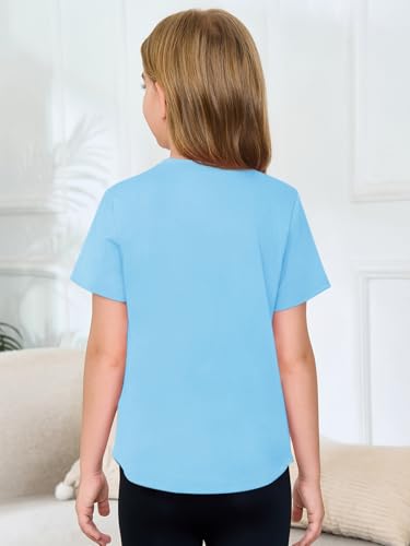 Image of Haloumoning Girls Short Sleeve T Shirts 5-14 Years