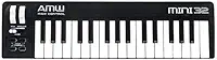 AMW Mini 32, Controlador MIDI com 32 Teclas, Controle de Oitavas, Transpose, Mod Wheel e Pitch Bend