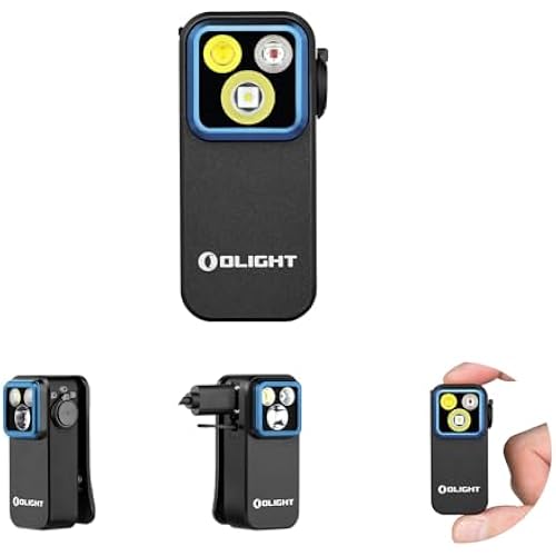 OLIGHT Oclip Pro Rechargeable EDC Clip-on Flashlight, Black