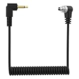 2.5mm to Male Flash PC Sync Cable with Screw Lock, Flash Trigger Cord Compatible with Nikon DSLR D300S, D...