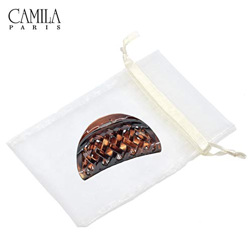 Camila Paris Cp1807 French Hair Clip For Women Thick Hair For Long Curly Wavy Hair, Girls Hair Claw Clips Jaw, Durable Styling Big Claw Clip For Thick Hair, Strong Hold No Slip Grip, Made In France #TOP5