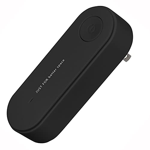 Negative Ion Air Purifier Plug-in, Mini Portable Negative Ion Generator for Home, Remove Smoke Smell Portable Air Freshener for bathrooms and closets, Bedroom, Living Room, Hotel, Pet Room, Toilets (Black)