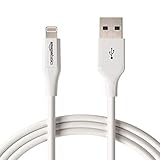 AmazonBasics Lightning to USB A Cable, Advanced Collection, MFi Certified iPhone Charger, White, 6 Foot, 2 Pack