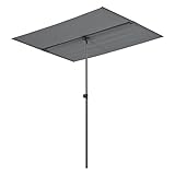 Material: Teleskop-Mast: Aluminium - Schirm: 100% Polyester (180g/m²) - Farbe: Grau