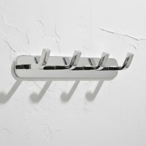 Image of SOSSI 4-Pin Wall Hooks for Hanging Cloth and Towel Hangers for Wall Hooks, Door Hangers, Hook Rail (Pack of 1) (Chrome)