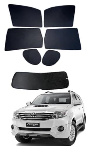 Image of Premium Car Sunshade Fix Type Non-Magnetic Curtain with Rear Dicky Curtain Set of 7pc for Old Fortuner