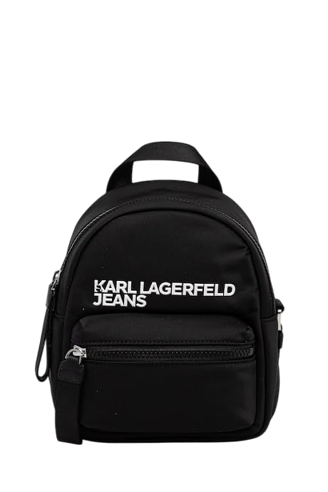 Karl Lagerfeld Jeans, Damen, Essential Nylon Mini Back Pack Crossbody, Schwarz, One size