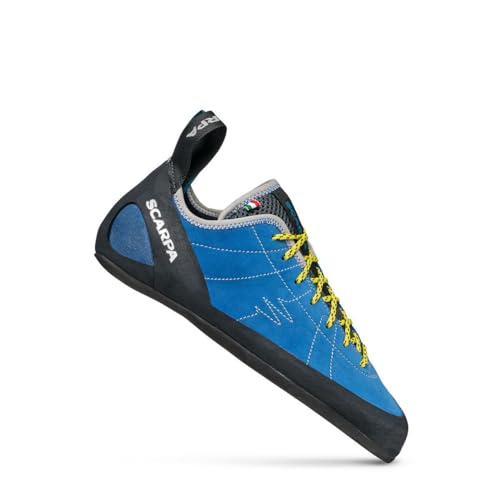 SCARPA Men's Helix Lace Rock Climbing Shoes for Trad and Sport Climbing - Hyper Blue - 10-10.5