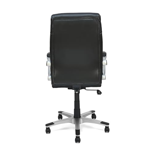 Image of Nilkamal Libra High Back Soft Leatherette Office Chair|Adjustable Height|Ergonomic Home Office Chair|Black