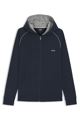 BOSS Hommes Mix&Match Jacket H Sweat à Capuche zippé en Coton Stretch avec passepoils Contrastants