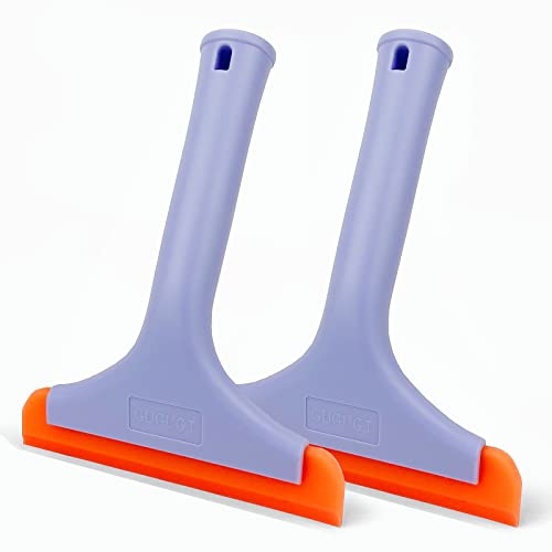 Super Flexible Silicone Squeegee, Auto Water Blade, Water Wiper, Shower Squeegee, 5.9'' Blade And 7.5'' Long Handle, For Car Windshield, Window, Mirror, Glass Door #TOP5
