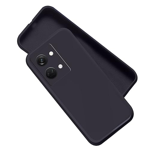 Image of A rtistque Liquid Silicone Back Cover Case for Oneplus Nord 3 5G Matte Shockproof TPU Soft Flexible with Camera Protection - Black