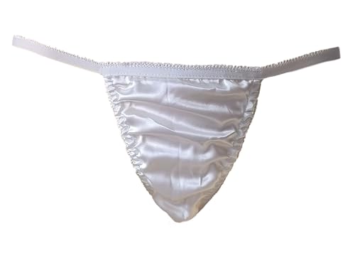 Men's Low Waist Satin String Bikini Thongs G String Underwear T Back Sissy Lingerie Briefs Panties