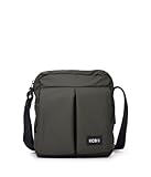 KCB Bandolera Mediana de Hombre Skid | Diseño Práctico | Bolsillos Multiusos | Ideal para el Día a Día | Asas Ajustables | 100% Vegano | Color Khaki