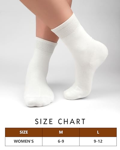 Amutost White Socks for Women – Non-Slip Heel, Breathable & Moisture-Wicking,5-Pack Anti-Slip for Workouts,Casual,Durable Washable Design — view 5