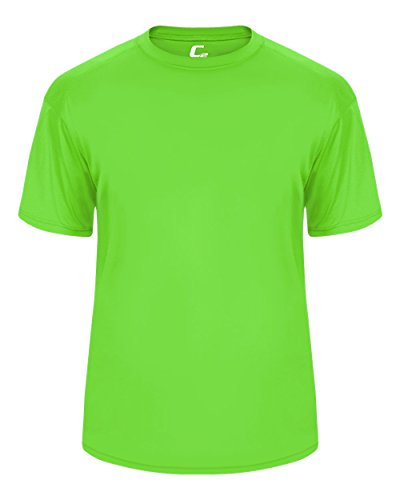 Badger Sport C2 Bright Lime Green Youth XS Short Sleeve Wicking Tee