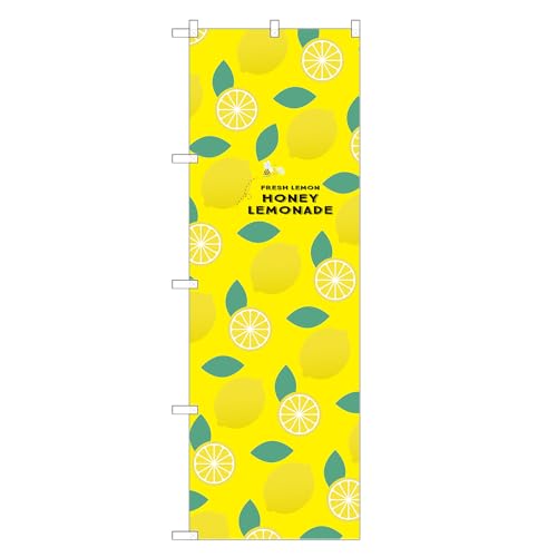 アッパレ!! 防炎のぼり旗 はちみつ レモネード (A,防炎ジャンボ,左チチ) 四方三巻縫製 F30-6352B-J-b