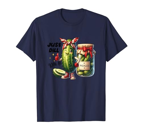 Pickle Enthusiasts Homemade Fermented Cucumber Co. - Cornichons à l'ail juste à l'aneth avec des cornichons sucrés T-Shirt