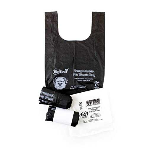 Dog Waste Bags - Compostable Tie-Handle Dog Poo Bags (40 bags) - 1 Pack