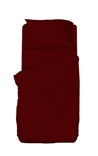 hermet Winner - Juego de sábanas para Cama Individual, Microfibra, púrpura, sábana encimera, sábana Bajera con Esquinas, Funda de Almohada