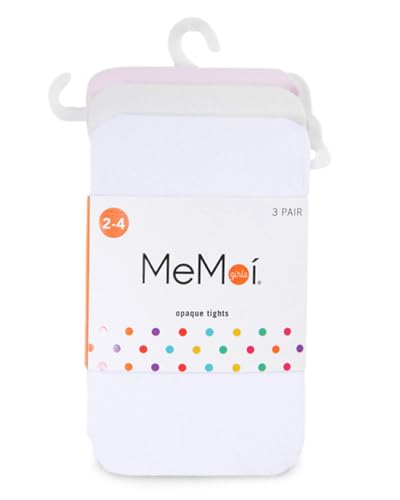 MeMoi Girls' 3 Pair Pack Essential Rhumba Opaque Tights3