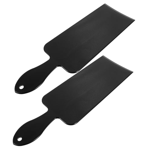 WOONEKY 2 Pièces Plateau de Coloration Capillaire Plastique Ensemble de Outil Professionnel de et Mèches pour Coiffeurs Masque pour Frange Noir