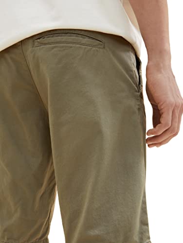 TOM TAILOR Herren 1035037 Slim Chino Bermuda Shorts mit Stretch, 10415 - Dusty Olive Green, 28 – Ansicht 4
