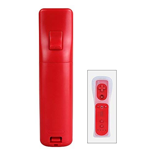 Remote Controller for Wii & Wii U Lavuky WR03 with Silicone Case and Wrist Strap(no Motion Plus Built-in) -Scarlet