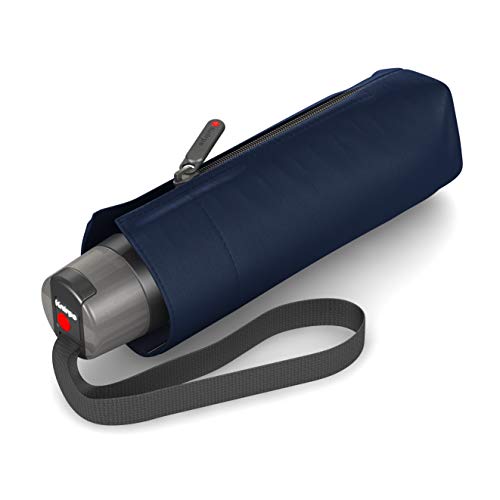 Knirps T.010 Small Manual Paraguas Plegable, 23 cm, Azul (Navy)