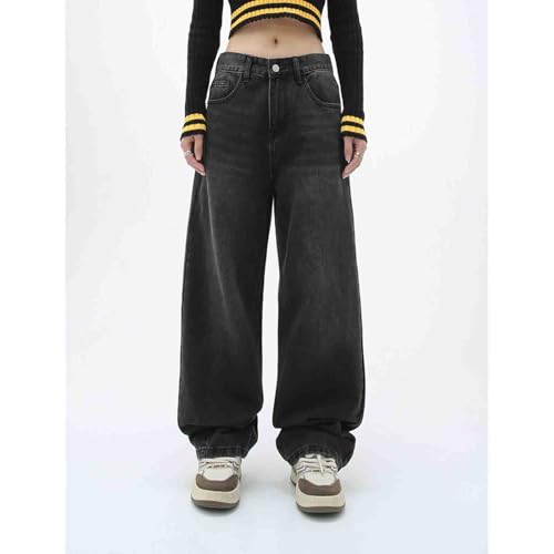 Men's Jeans Loose Pants Y2K Hip-hop Jeans Casual Solid Color Jeans Loose Retro Work Pants2