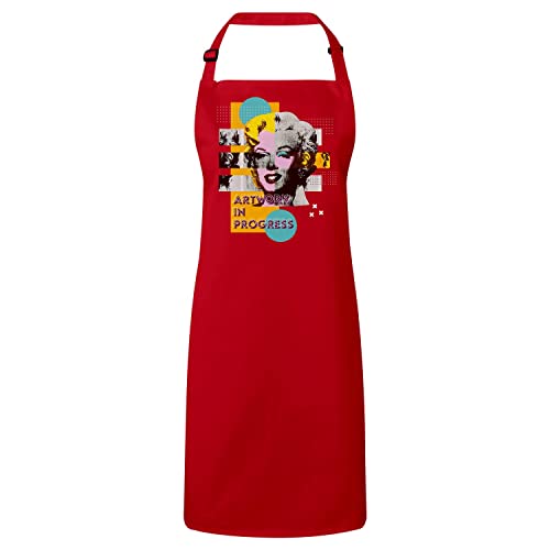 Tablier cuisine pop art rouge Marilyn idéal pour cuisiner et recevoir vos invités
