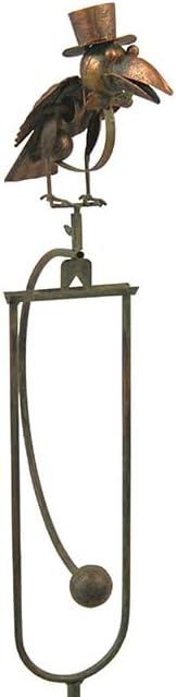 Esschert Design Staked Steel Dapper Bird Rocker, 54" H