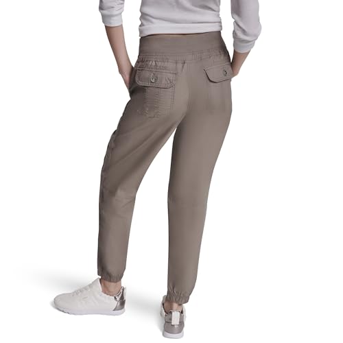 Image of DKNY Women's High Rise Bungee Waist Seamed Jogger with Pockets