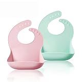 Ampliamente Utilizado: Baberos de Alimentación Niña Niños se utilizan ampliamente para alimentar a los bebés, pintar, lavarse las manos, lavarse la cara, cepillarse los dientes, jugar, etc. Satisfaga las necesidades de la mayoría de los bebés. No solo deje que la familia esté tranquila, sino que también deje que el bebé juegue feliz.