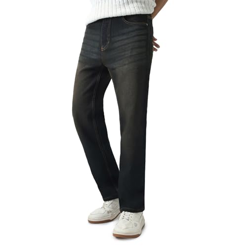 Image of Urbano Fashion Men's Straight Fit Heavy Washed Jeans Stretchable