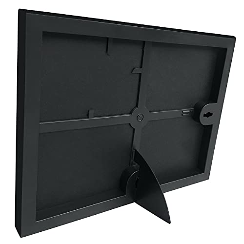 Americanflat Front Loading 8X10 Picture Frame In Black - Set Of 6 - Thin Black Picture Frames With Shatter Resistant Glass And Pop-In Easel Stand For Horizontal And Vertical Display #TOP5