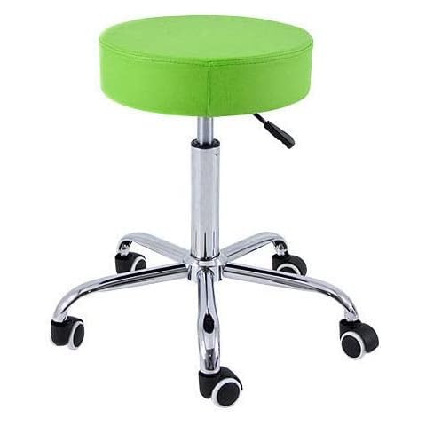 Taburete Base cromada 5 Ruedas, Verde Pistacho Cover