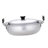 TOPPERFUN 1 Stück Aluminium Suppentopf Robuster Kochtopf mit Doppelten Griffen Suppen Eintöpfe und Brei für Gasherde Küchenzubehör für Ihre Kochbedürfnisse