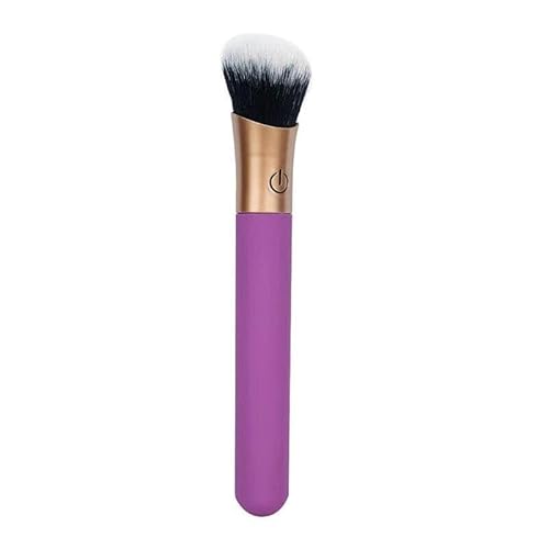 Vibrador Discreto 10 Modos, Formato Pincel de Blush, Roxo