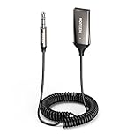 UGREEN Bluetooth Aux Adapter, Car Aux Bluetooth 6.0 Receiver USB Audio Adaptor with 3.5mm Jack for Home Stereo Music Streaming Built-in Microphone Plug and Play Auto on Handsfree Car Kit