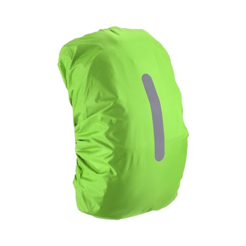 M METERXITY Backpack Rain Cover - Waterproof Lightweight Cover with Vertical Reflective Strap, Apply to Cycling/Hiking/Mountain Climbing (15-25L, XS, Lawn Green)