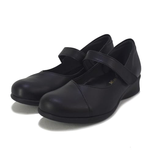 【新品】Miss Kyouko Vカットストラップパンプス　24.5㎝ ミスキョウコ]Vカットストラップパンプス 4E 109374 ブラック