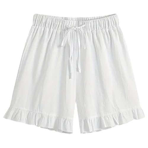Conjunto de verano de dos piezas de lino con pantalón corto de encaje para moda playera 3