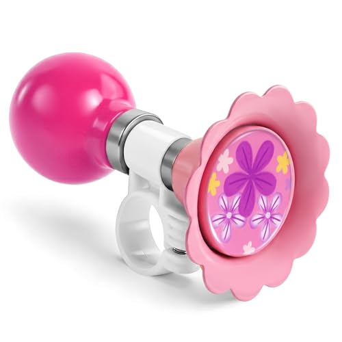 Ehanfus Bocina Bicicleta Infantil, Timbre Bicicletas Infantil, Campana de Bocina de Bicicleta Metal, Accesorios de Bicicleta para Niños para Bicicletas, Patinetes, Triciclos (Rosa)