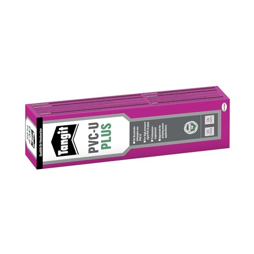 Tangit PVC-U Plus Spezialkleber, Rohrkleber für PVC-U, PVC Kleber zum Verkleben von Rohren und drucklosen Rohrsystemen, 1x125g Tube