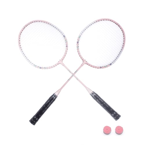 Raquettes de badminton pour étudiants à corps fendu en fer en poudre confortable